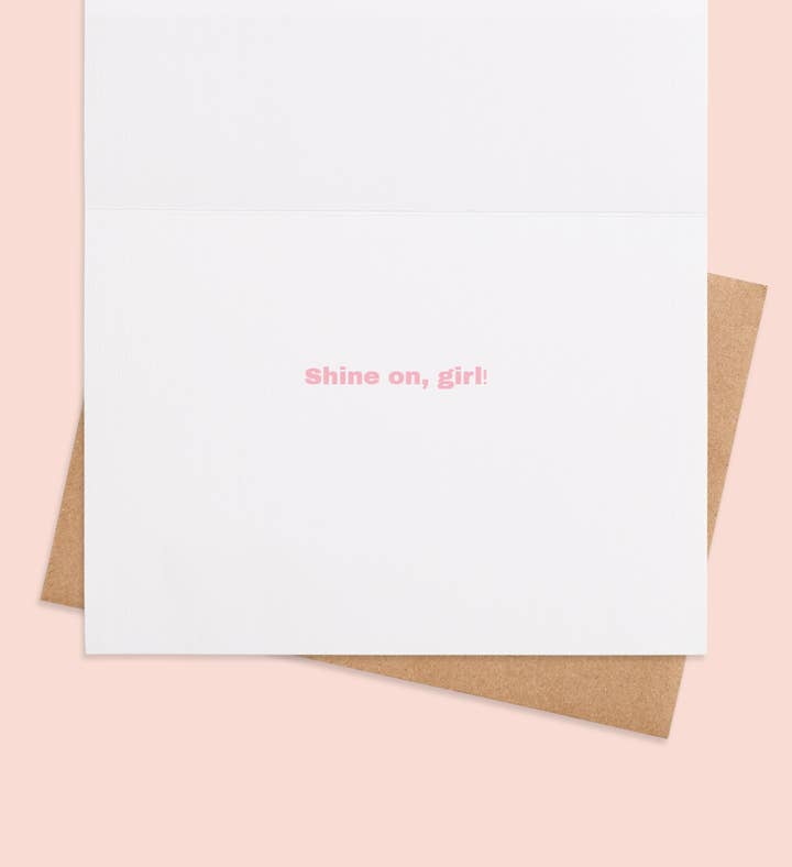 Golden Glow Of Celebration Birthday Greeting Card Inside Image