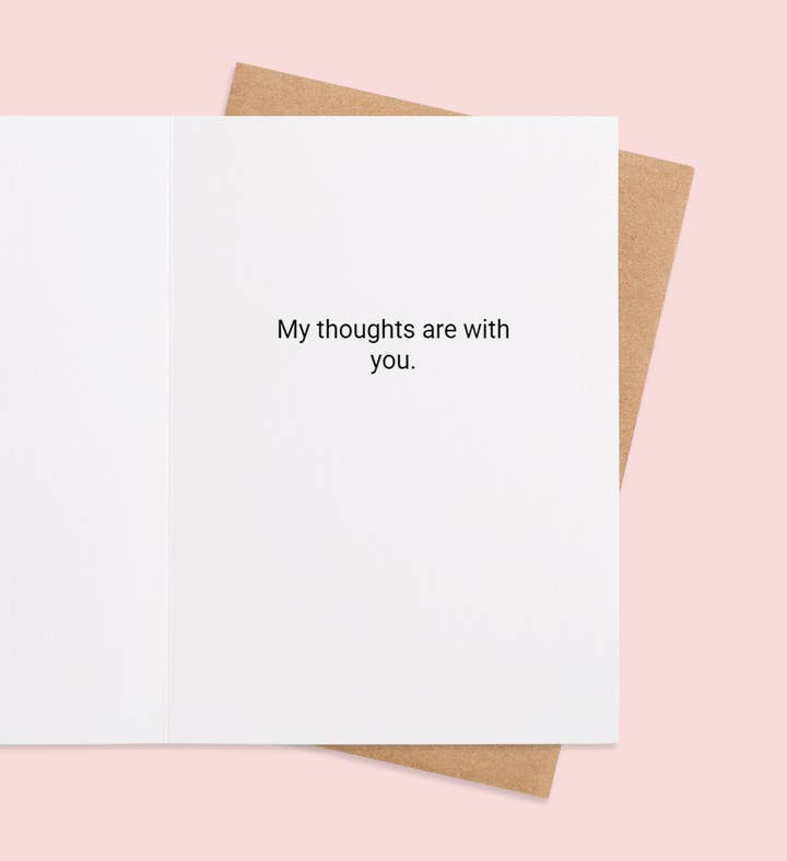 Blooming Whispers Of You Thinking Of You Greeting Card Inside Image