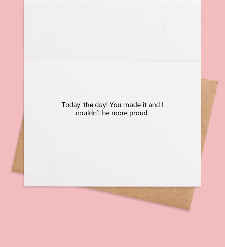 Grade A Graduate Graduation Photo Greeting Card Inside Image