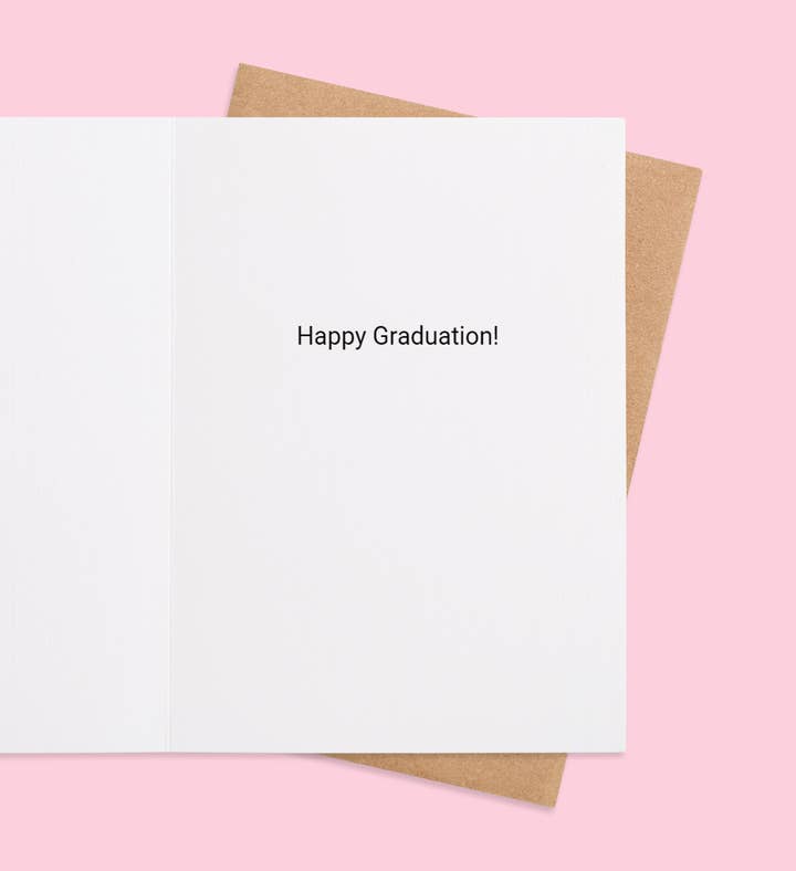 Hats Off To You, Scholar! Graduation Greeting Card Inside Image