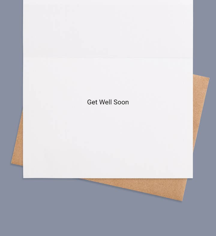 Rainy Day Cheer Get Well Greeting Card Inside Image