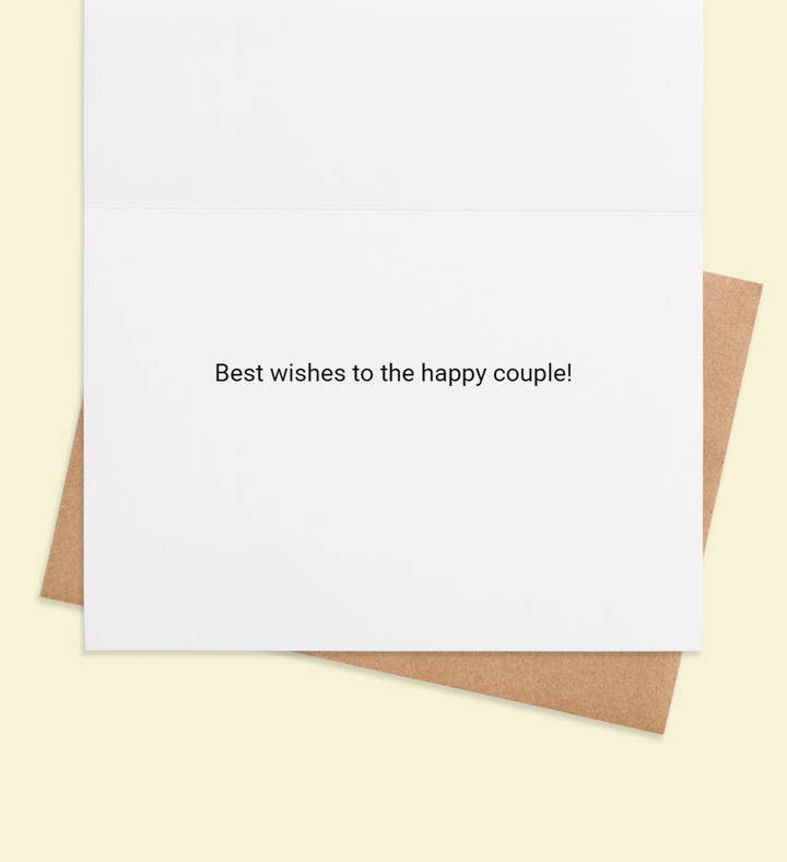 Cheers To Love Wedding Greeting Card Inside Image