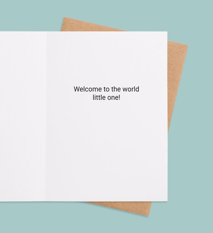 The Fawn First Welcome New Baby Greeting Card Inside Image