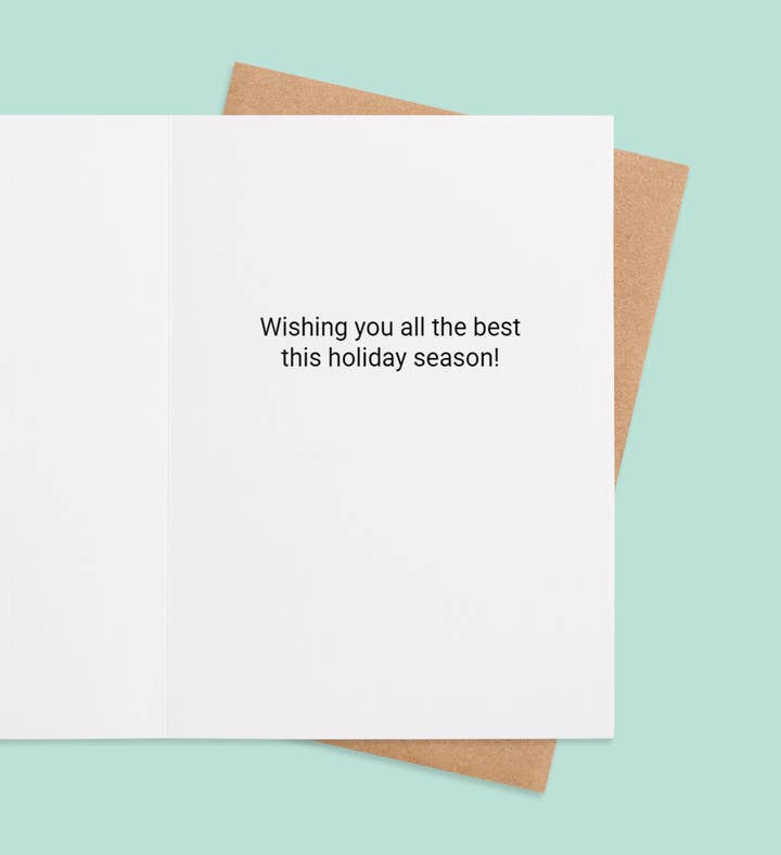 Holly Jolly Memories Christmas Photo Greeting Card Inside Image