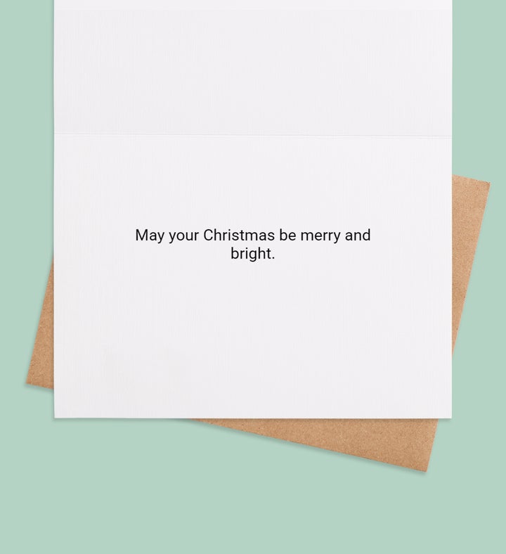 Candy Cane Whimsy Christmas Photo Greeting Card Inside Image