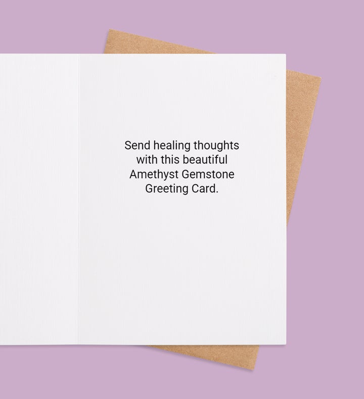 Amethyst Embrace Get Well Greeting Card Inside Image