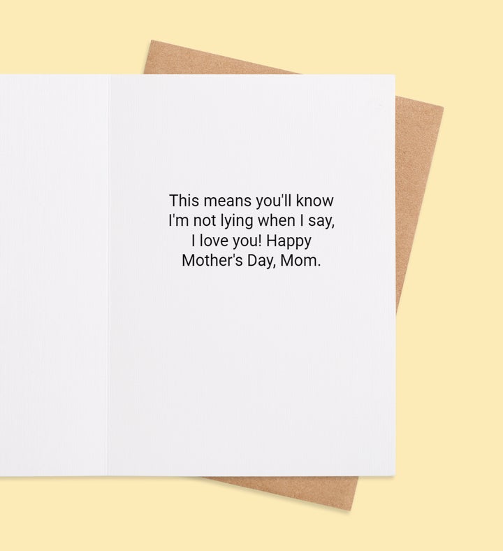 Motherhood Unveiled Mothers Day Greeting Card Inside Image