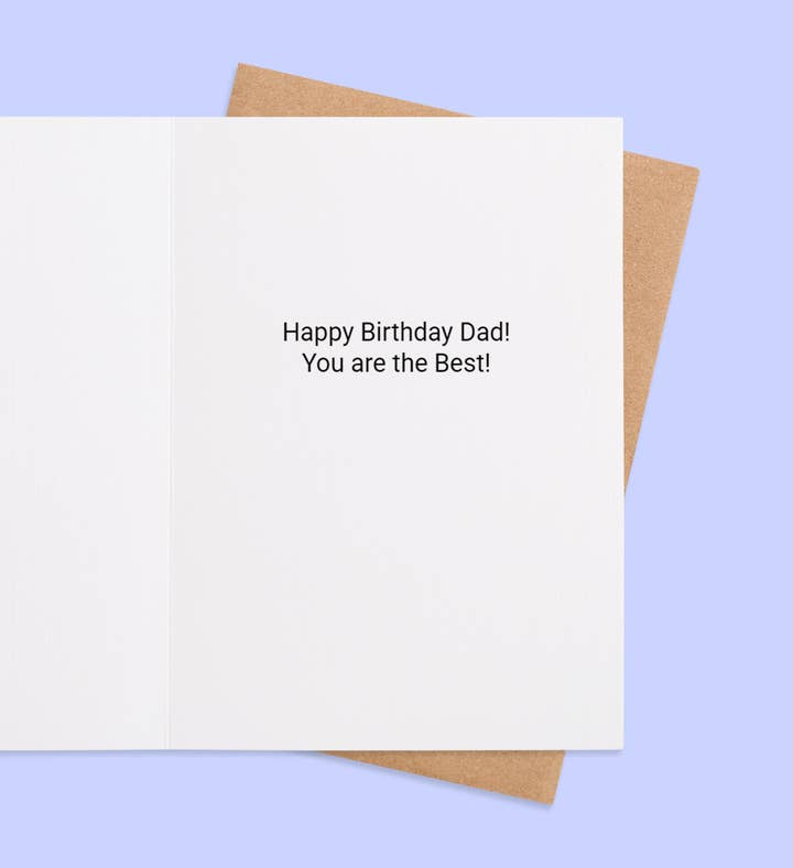 Dad Tastic Birthday Cheers Birthday Greeting Card Inside Image