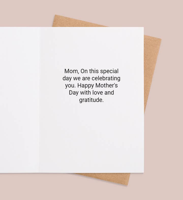 Heartfelt Memories Mothers Day Photo Greeting Card Inside Image
