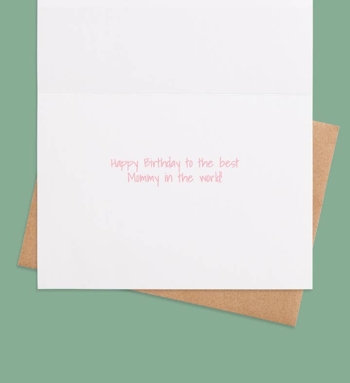 Mommy’S Rainbow Love Birthday Photo Greeting Card Inside Image