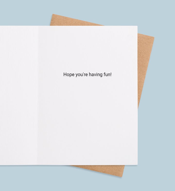 Sunny Camp Adventures Just Because Greeting Card Inside Image