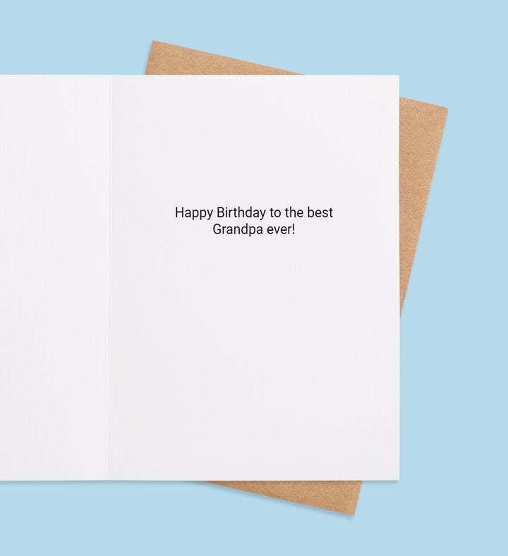 Grandpa Colorful Celebration Birthday Greeting Card Inside Image