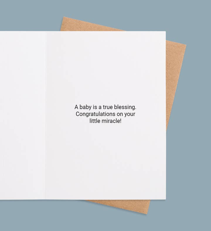 Welcome To The World, Sweet Pea New Baby Greeting Card Inside Image