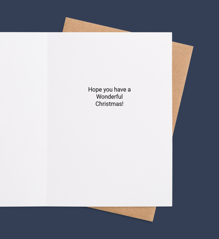 Santa's Heartfelt Tree for Son Greeting Card Inside Image