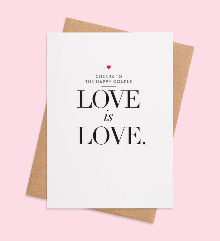 Love Is Love Anniversary Greeting Card Image