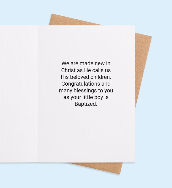 Blessed Beginnings Baptism Greeting Card Inside Image