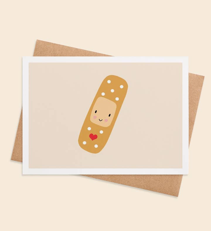 Bandaid Buddy Get Well Greeting Card Image