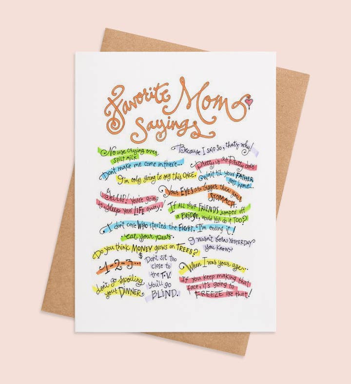 Mom Wisdom Whimsy Mothers Day Greeting Card Image