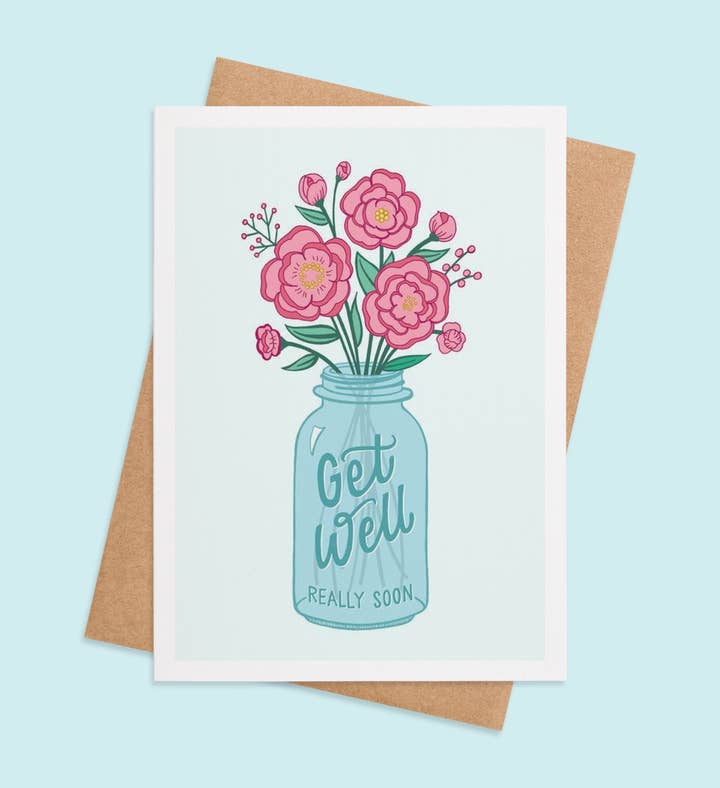 Blossoms Of Healing Get Well Greeting Card Image