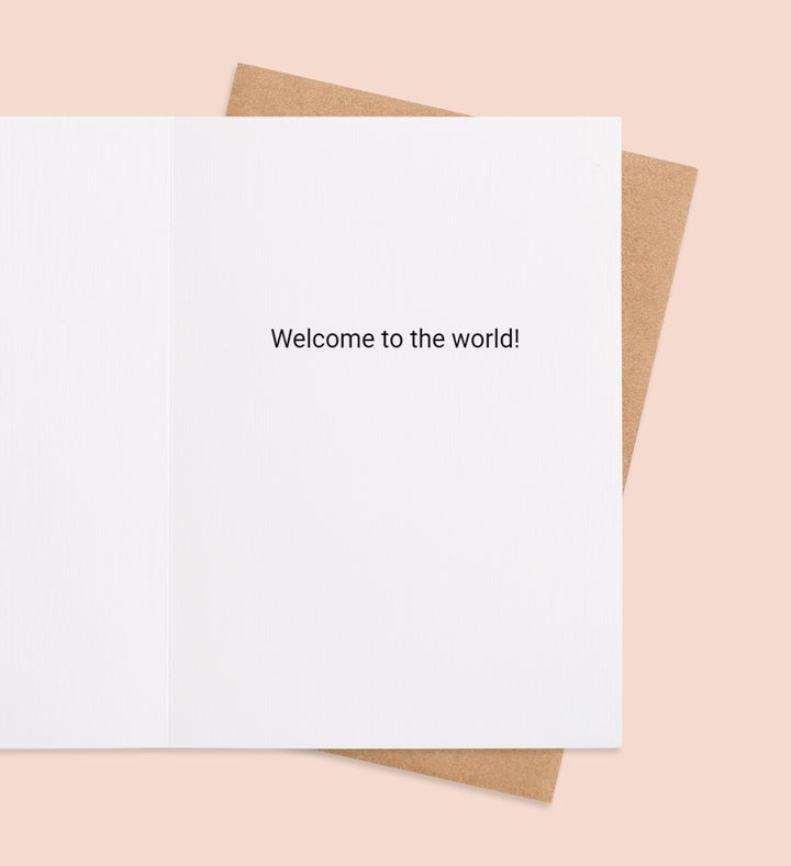 Pamper Me Pink New Baby Greeting Card Inside Image
