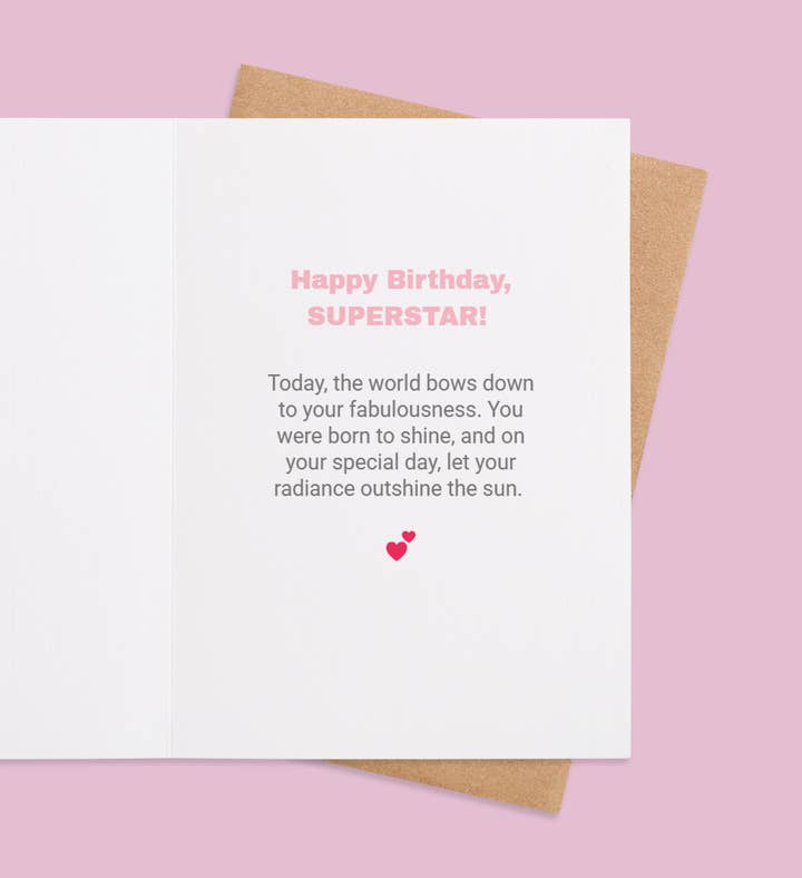 Flamingo Fabulousity Birthday Greeting Card Inside Image