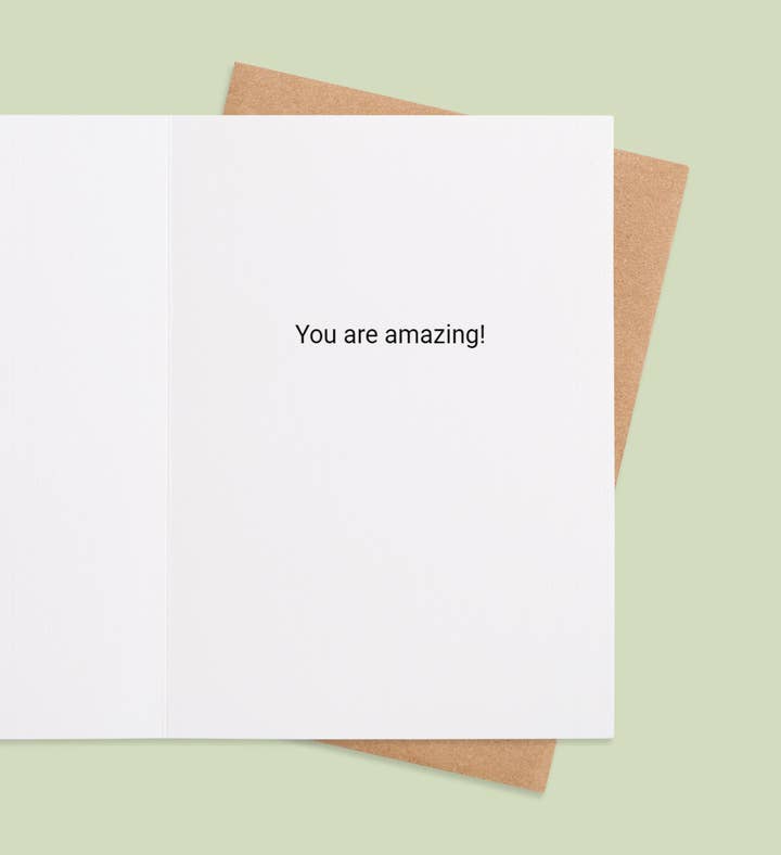 Buzzing With Joy Thank You Greeting Card Inside Image