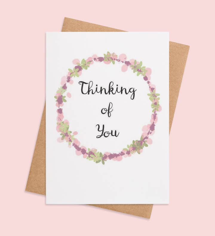 Blooming Whispers Of You Thinking Of You Greeting Card Image