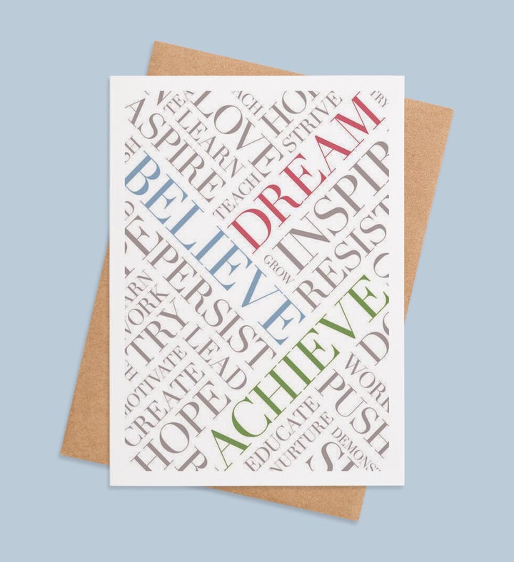 Believe & Achieve Greeting Card
