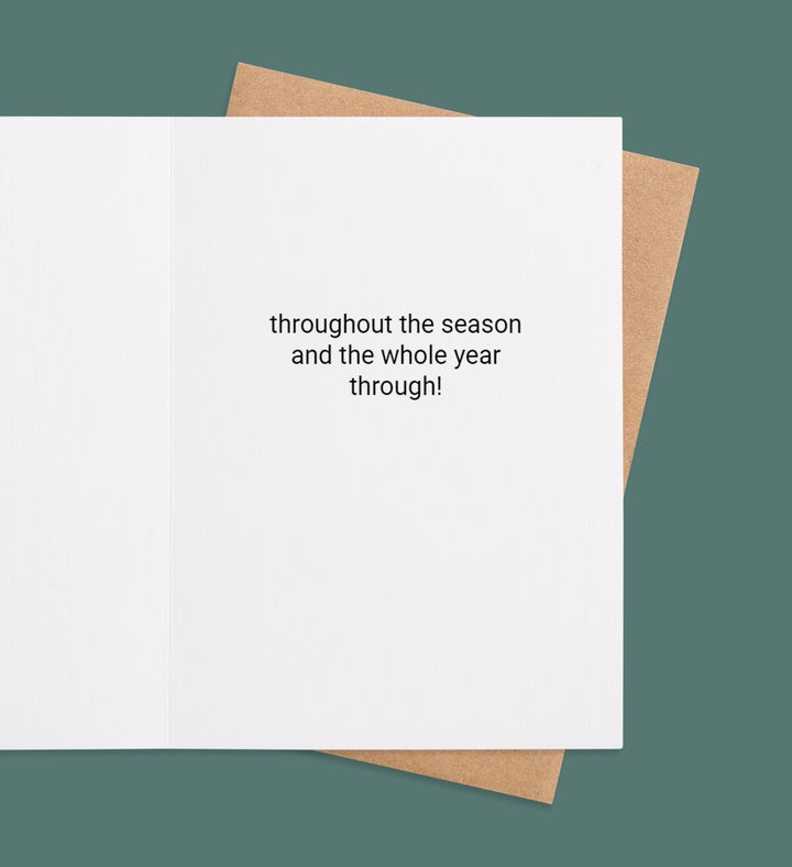 Evergreen Wishes Greeting Card Inside view