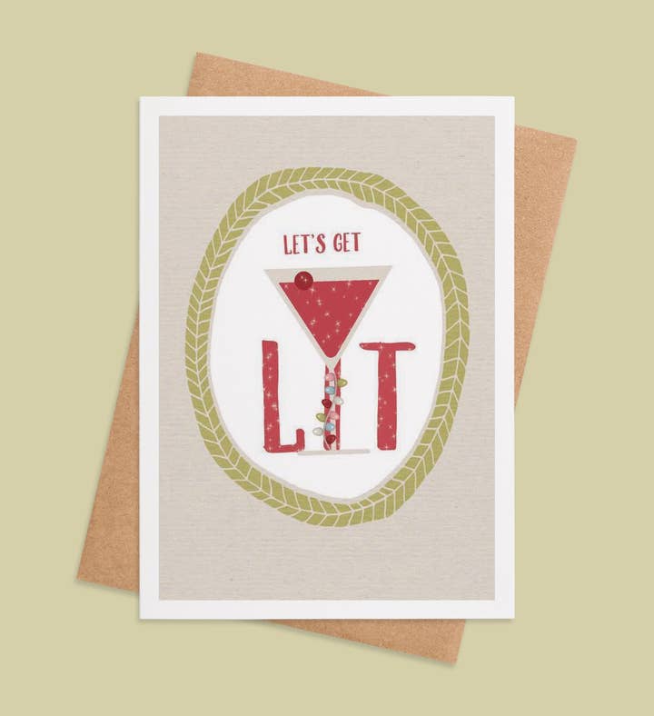 Lit Up And Ready Christmas Greeting Card Image