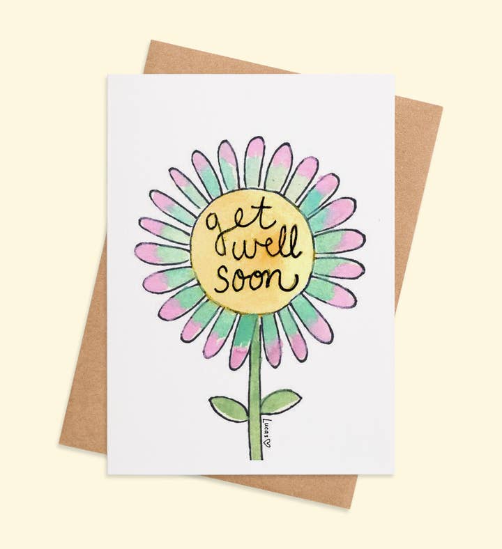 Blooming Whispers Of Wellness Get Well Greeting Card Image