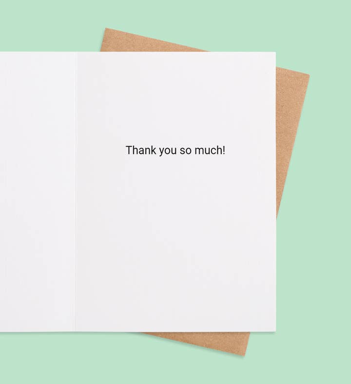 Gigantic Gratitude Thank You Greeting Card Inside Image