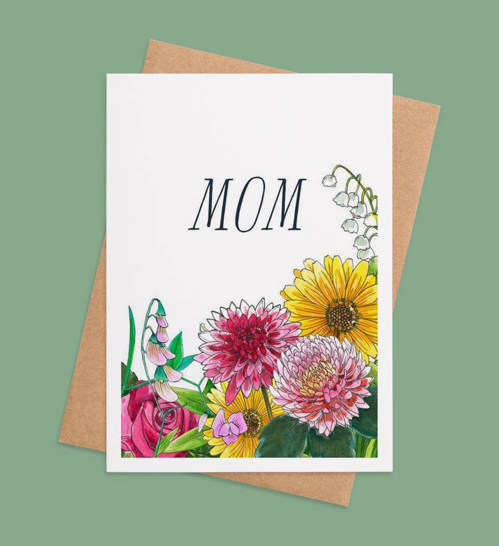 Blooms For My Beloved Mom Mothers Day Greeting Card Image