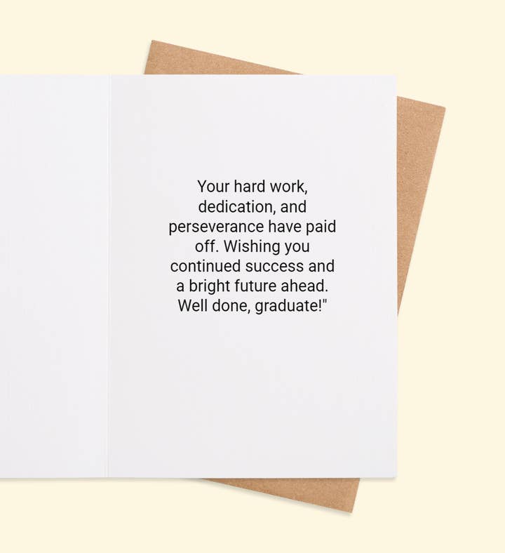 Graduation Glory Graduation Greeting Card Inside Image