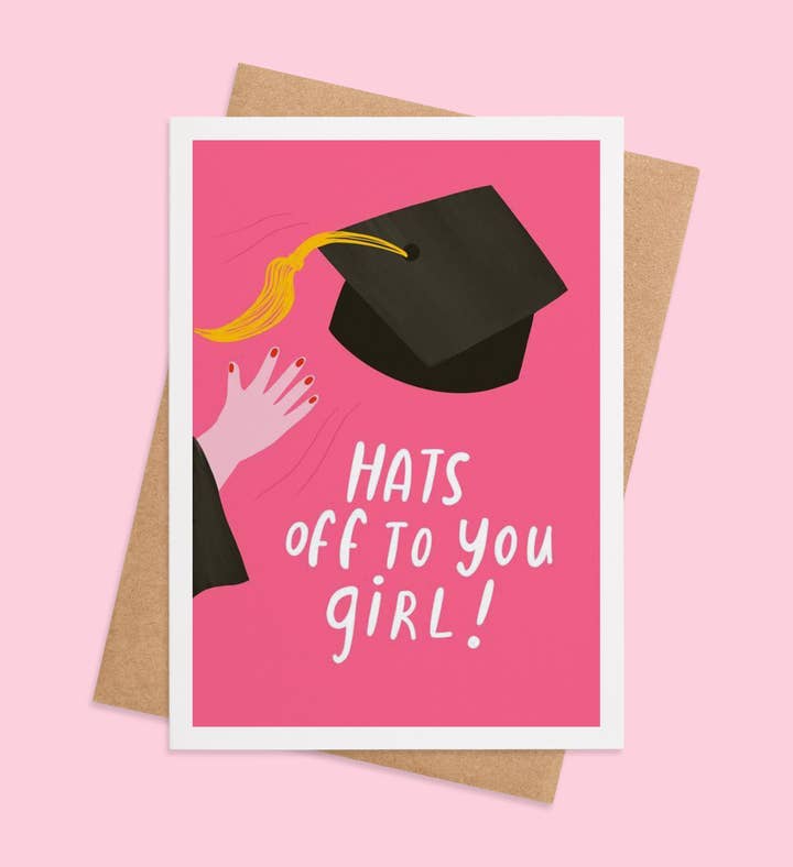 Hats Off To You, Scholar! Graduation Greeting Card Image