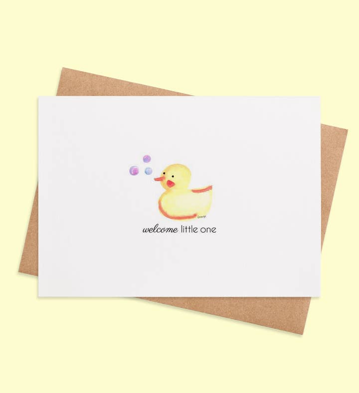 Quack Tastic Welcome New Baby Greeting Card Image