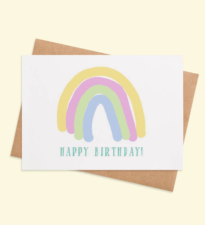 Rainbow Birthday Boogie Birthday Greeting Card Image