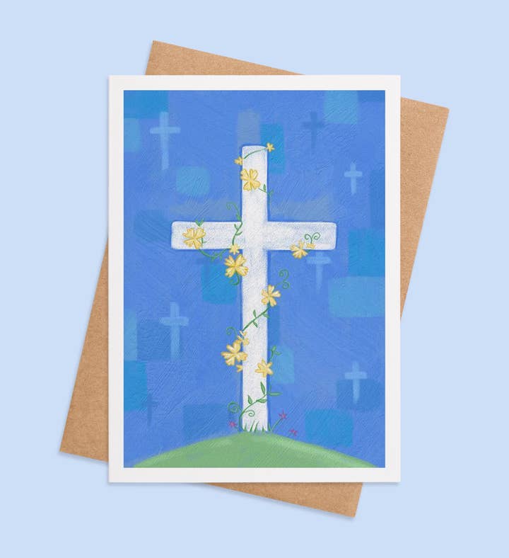 Eternal Blossom Of Faith Easter Greeting Card Image