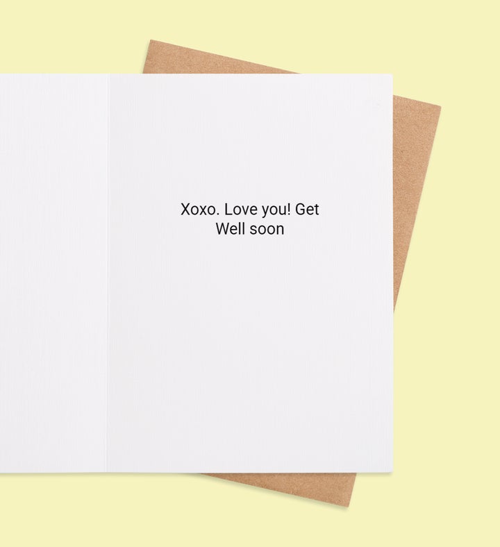 Lick It, Love It, Heal It Get Well Greeting Card Inside Image