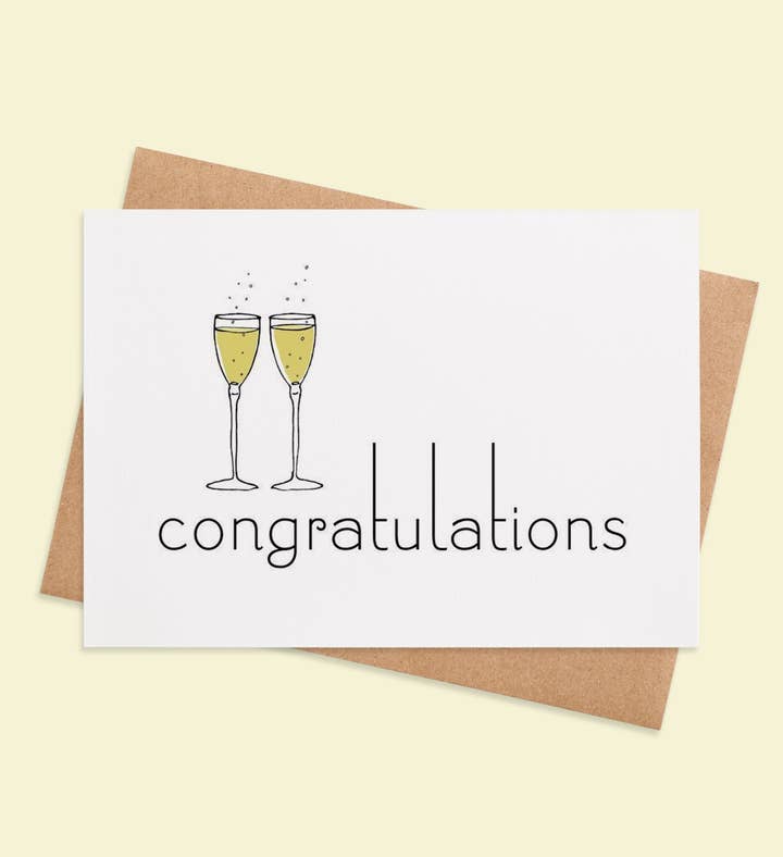 Cheers To Love Wedding Greeting Card Image
