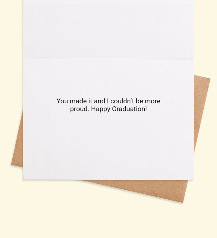 Capstone Celebration Graduation Greeting Card Inside view