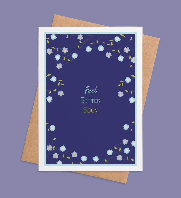 Blooming Healing Wishes Get Well Greeting Card Image