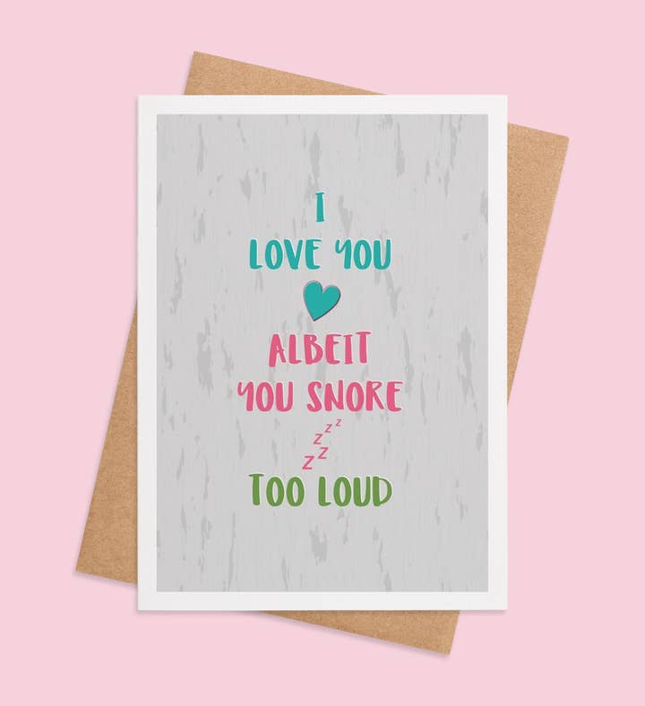 Love'Quirky Snore Birthday Greeting Card Image