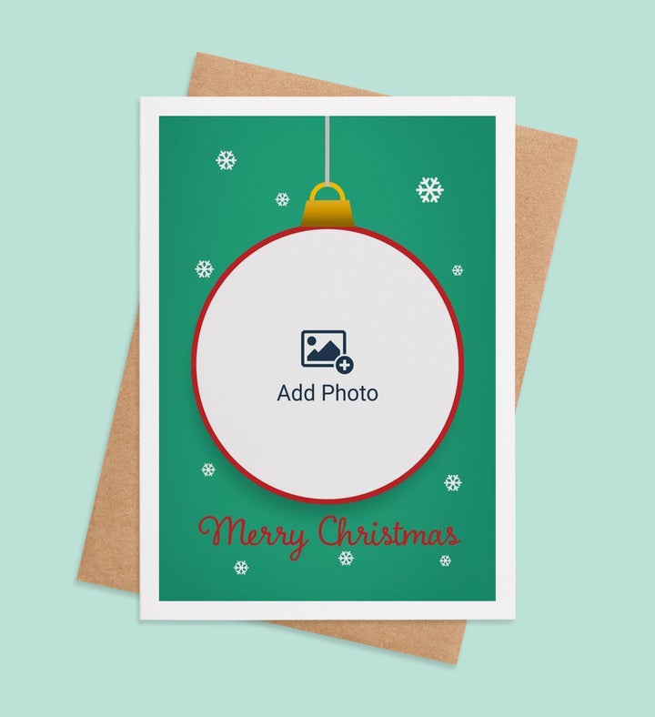 Holly Jolly Memories Christmas Photo Greeting Card Image
