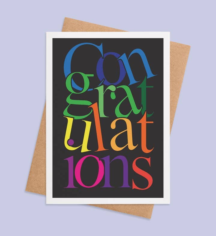 Vibrant Cheers Of Joy Congratulations Greeting Card Image