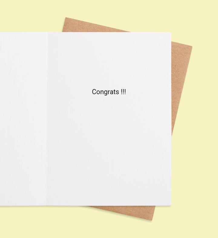 Gold Star Glory Graduation Greeting Card Inside view