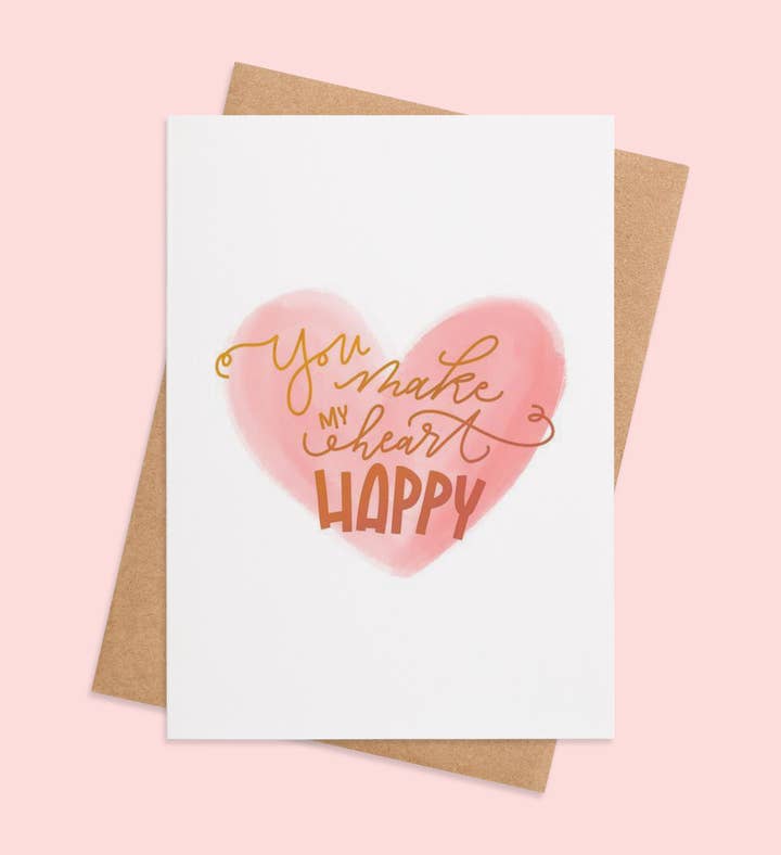 Heartfelt Happiness Love Romance Greeting Card Image