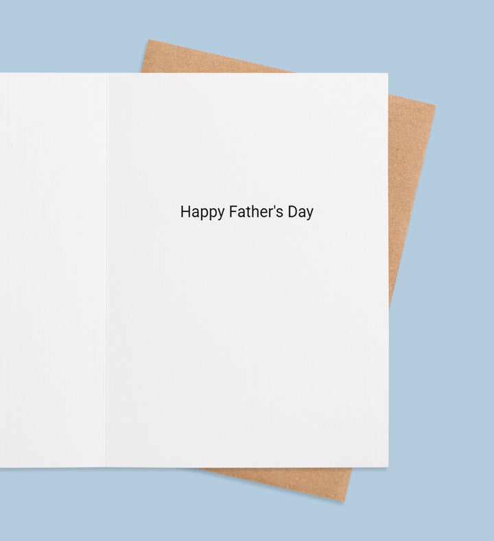 Dapper Dad Delight Fathers Day Greeting Card Inside view