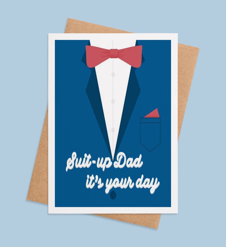 Dapper Dad Delight Fathers Day Greeting Card