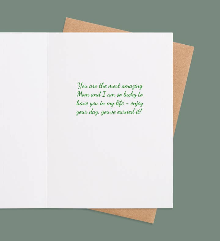 Mom Blooming Joy Birthday Greeting Card Inside Image